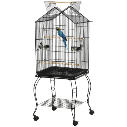 57 Inch Bird Cage for Cockatiel, Conure, Rolling Stand, Pull Out Tray Bird Cages at Gallery Canada