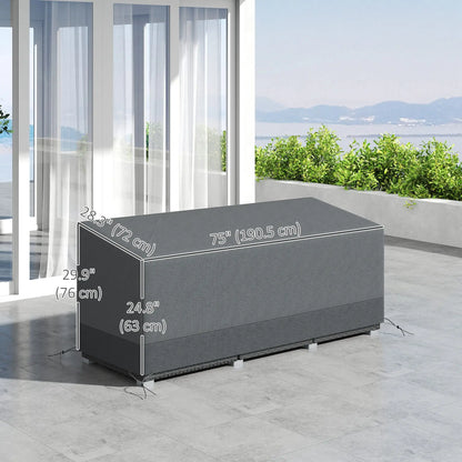 Waterproof 3 Seater Sofa Cover, 75" x 28.3" x 29.9", Grey Patio Furniture Covers at Gallery Canada