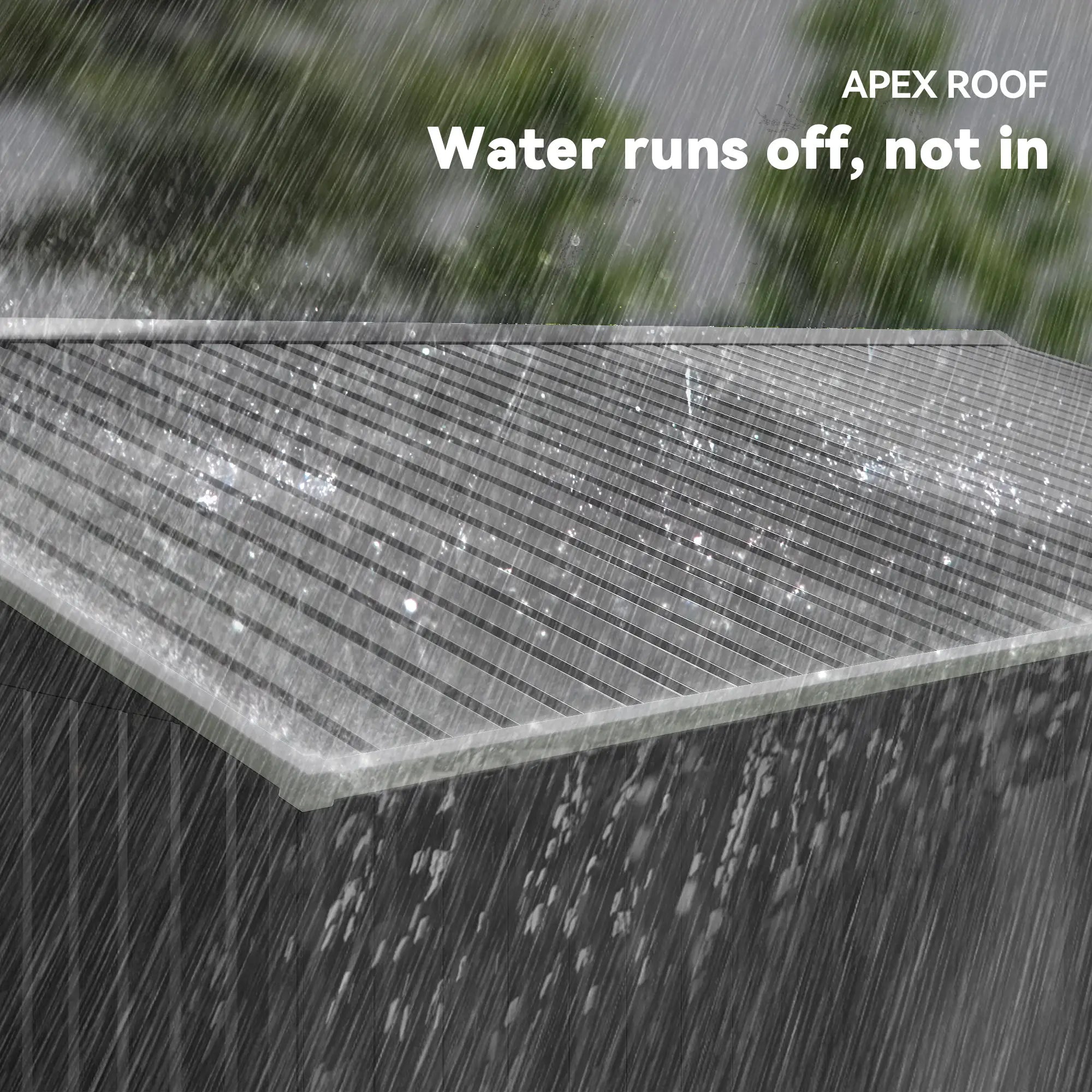 9' x 10.6' Garden Storage Shed, Foundation Kit, Double Doors, Light Grey Sheds at Gallery Canada