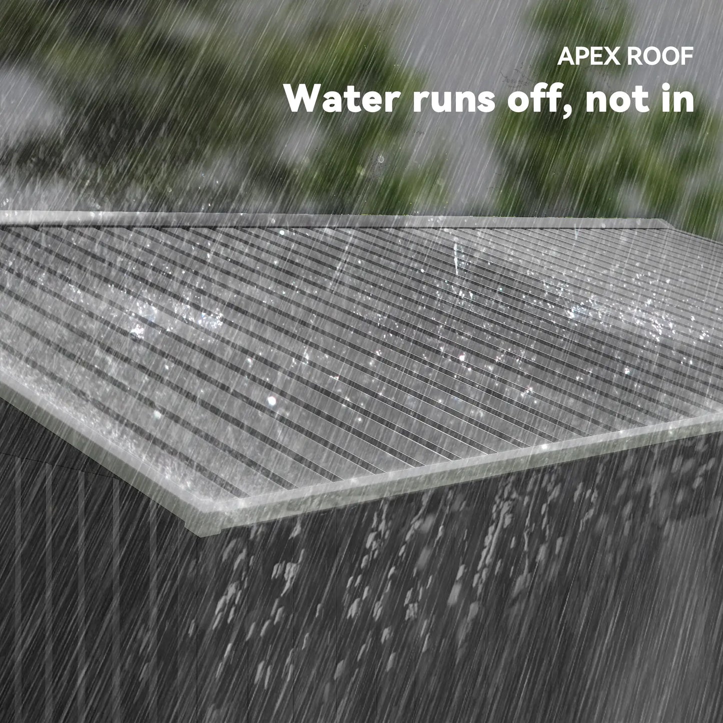 9' x 10.6' Garden Storage Shed, Foundation Kit, Double Doors, Light Grey Sheds at Gallery Canada