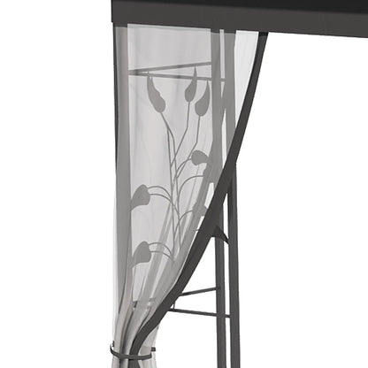 10'x10' Steel Patio Gazebo, Soft-Top, Polyester Roof, Grey Gazebos at Gallery Canada