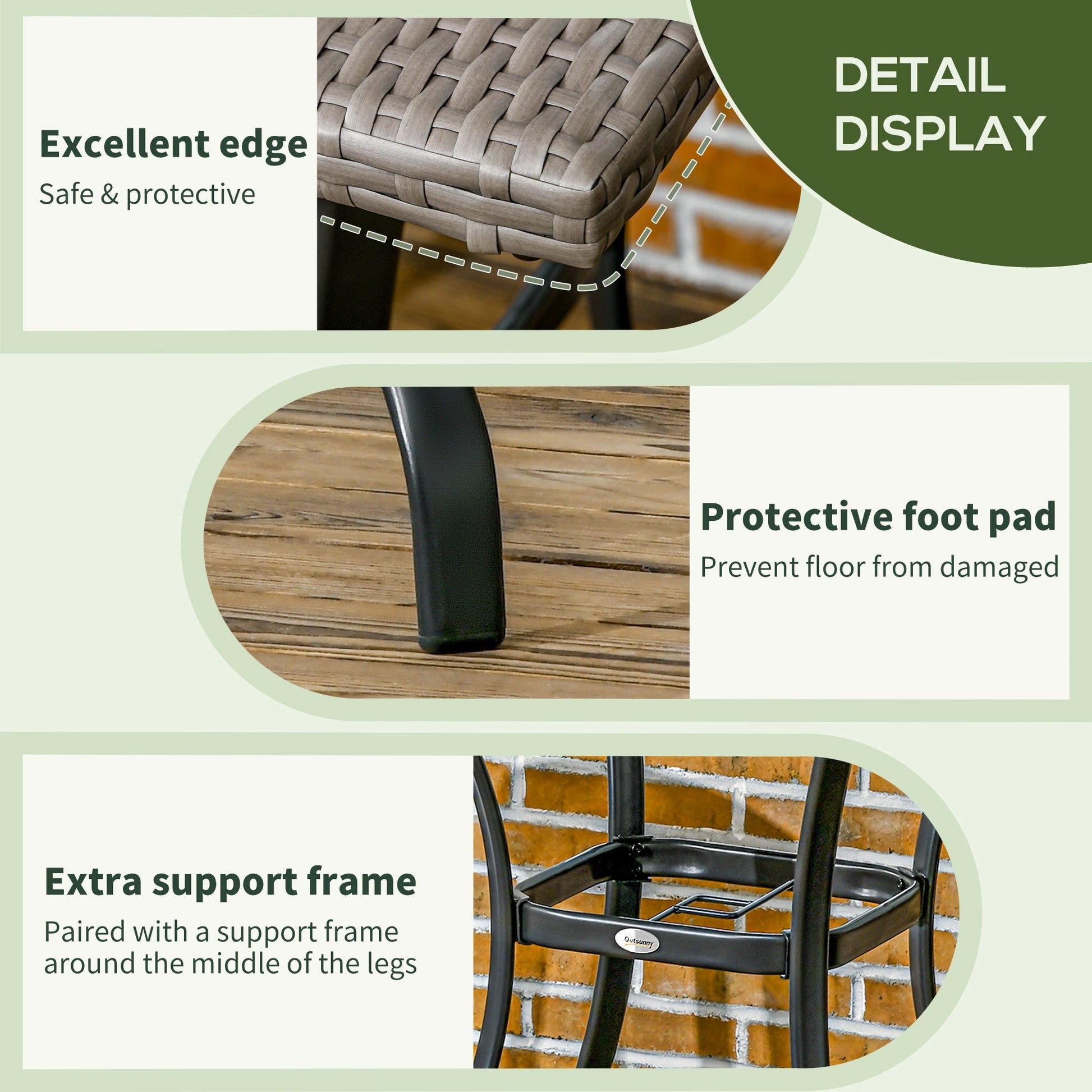 Wicker Dining Table, 34 Inch, Outdoor PE Rattan, Umbrella Hole, Light Grey Patio Side Tables at Gallery Canada