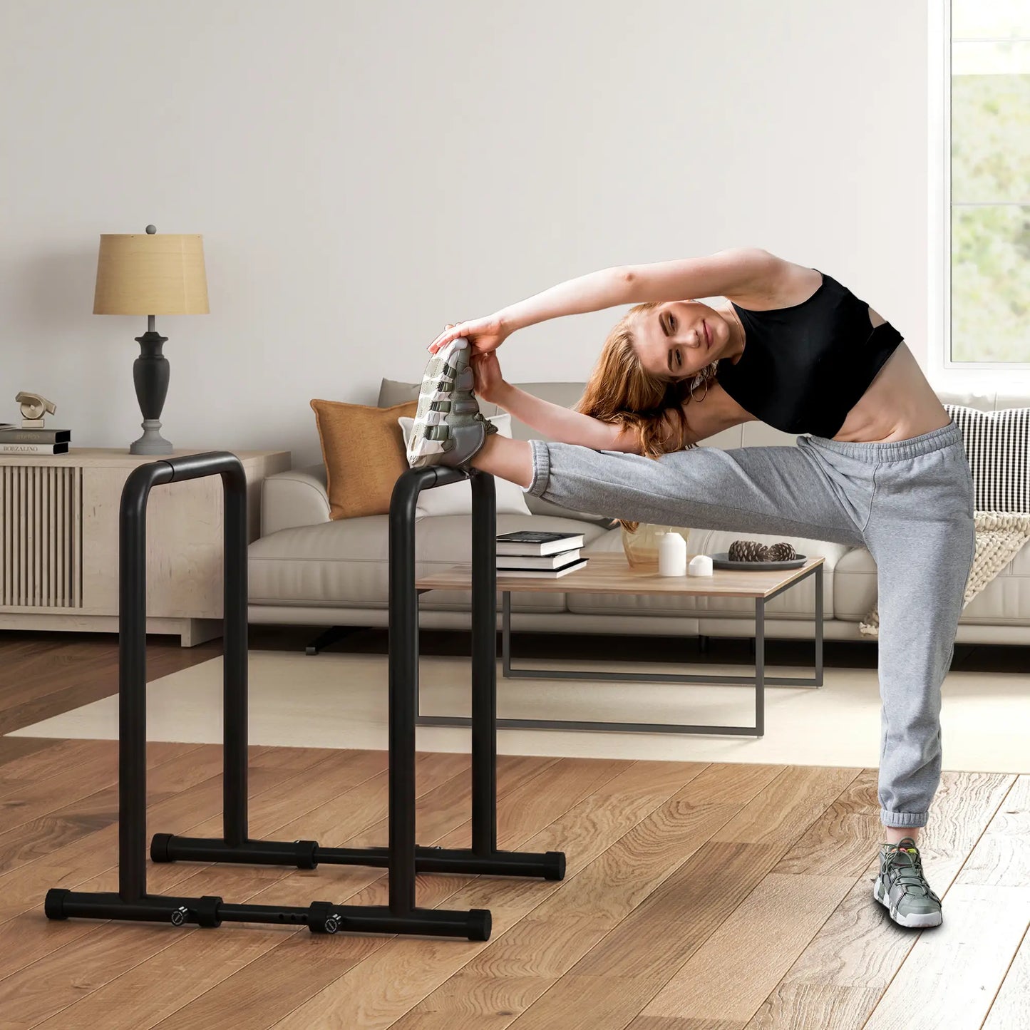 Adjustable Dip Station, Push Up Bars, 6 Width, 2 Height Levels More-Strength Training Equipment at Gallery Canada