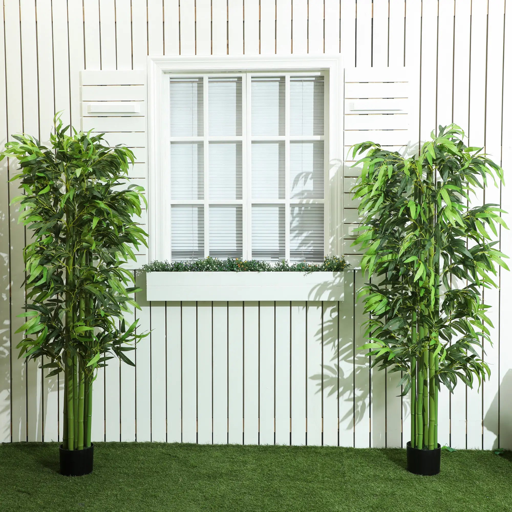 6FT Artificial Bamboo Trees Set of 2, Fake Plants with Nursery Pot Artificial Trees at Gallery Canada