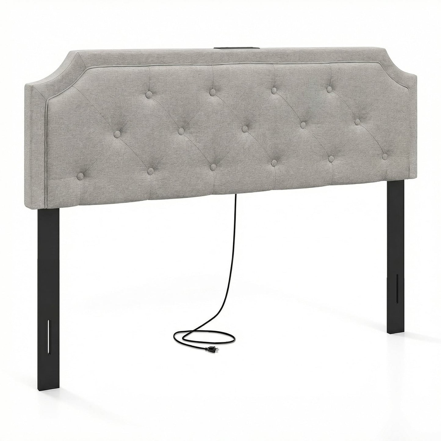 Tufted Upholstered Headboard, Queen Full Size, Gray Headboards at Gallery Canada