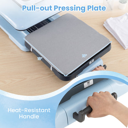 Heat Press Machine with Auto Release for T Shirts, Blue Washers & Dryers at Gallery Canada