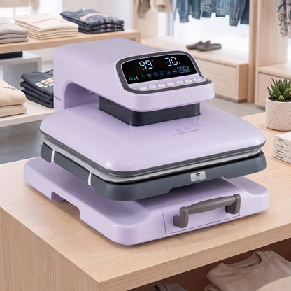 Heat Press Machine with Auto Release for T Shirts, Purple Washers & Dryers at Gallery Canada