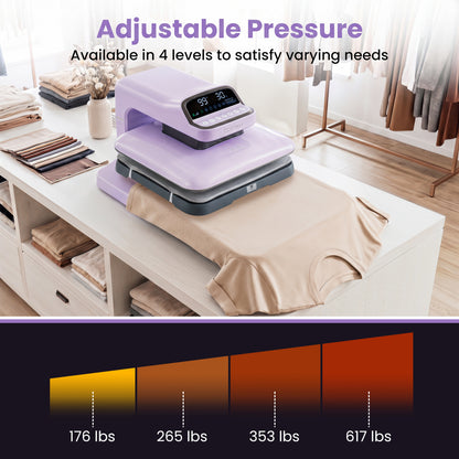 Heat Press Machine with Auto Release for T Shirts, Purple Washers & Dryers at Gallery Canada