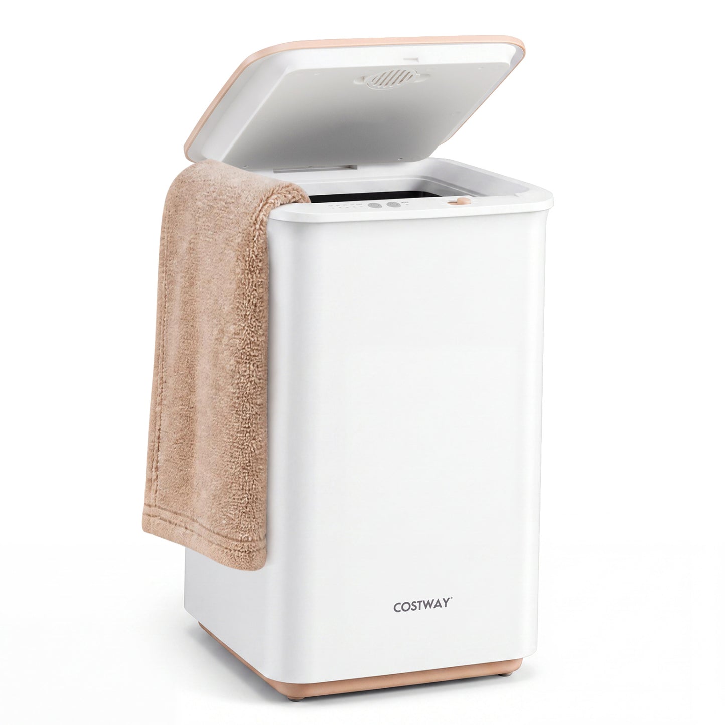 Heated Towel Warmer, 4 Heat Timer, Auto Shut Off, White