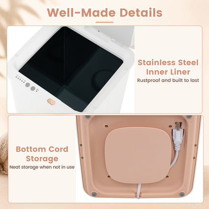 Heated Towel Warmer, 4 Heat Timer, Auto Shut Off, White