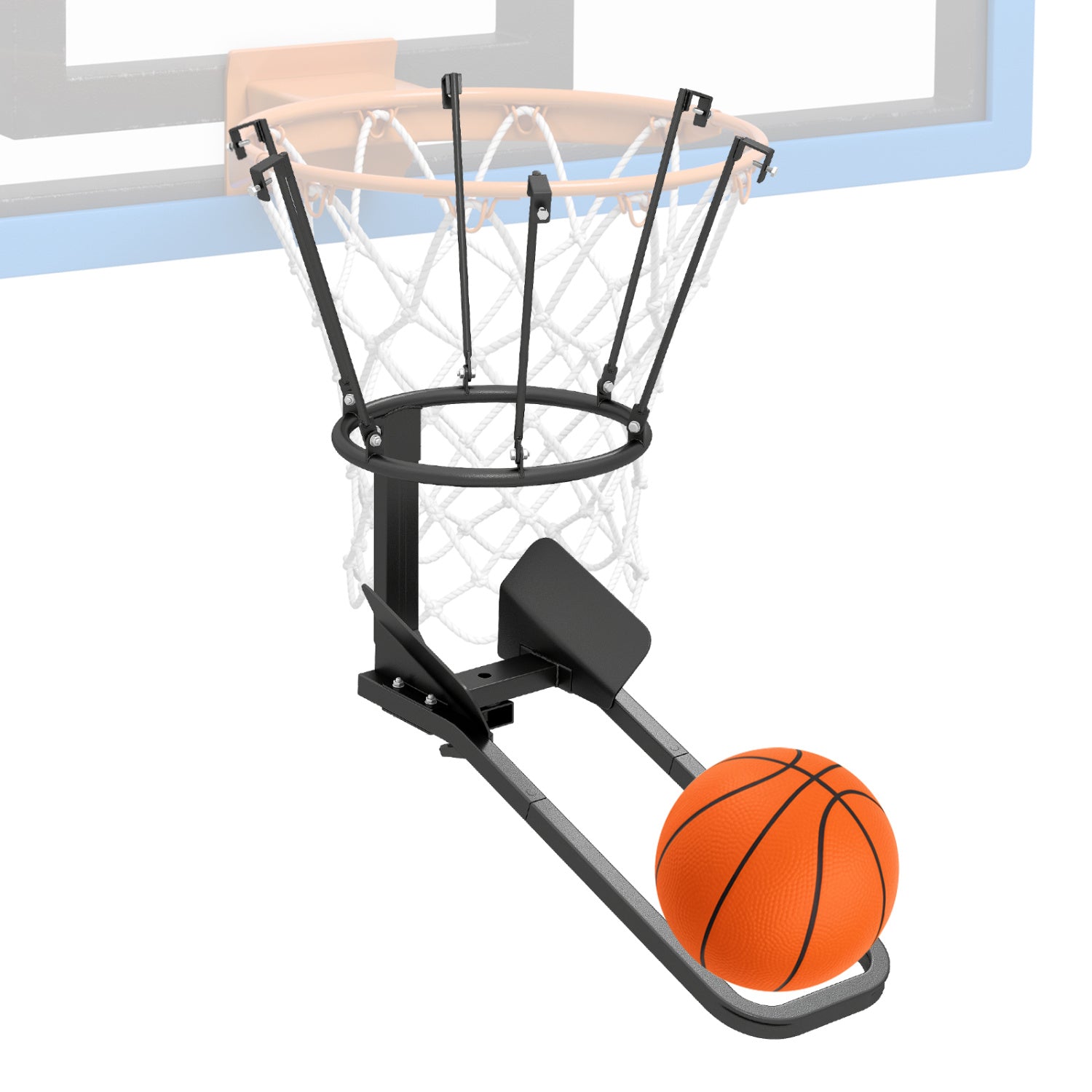 Heavy Duty Basketball Return, 6 Sturdy Hooks Sport Equipments Black at Gallery Canada