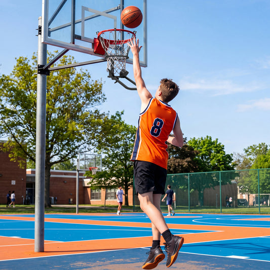 Heavy Duty Basketball Return, 6 Sturdy Hooks Sport Equipments Black at Gallery Canada
