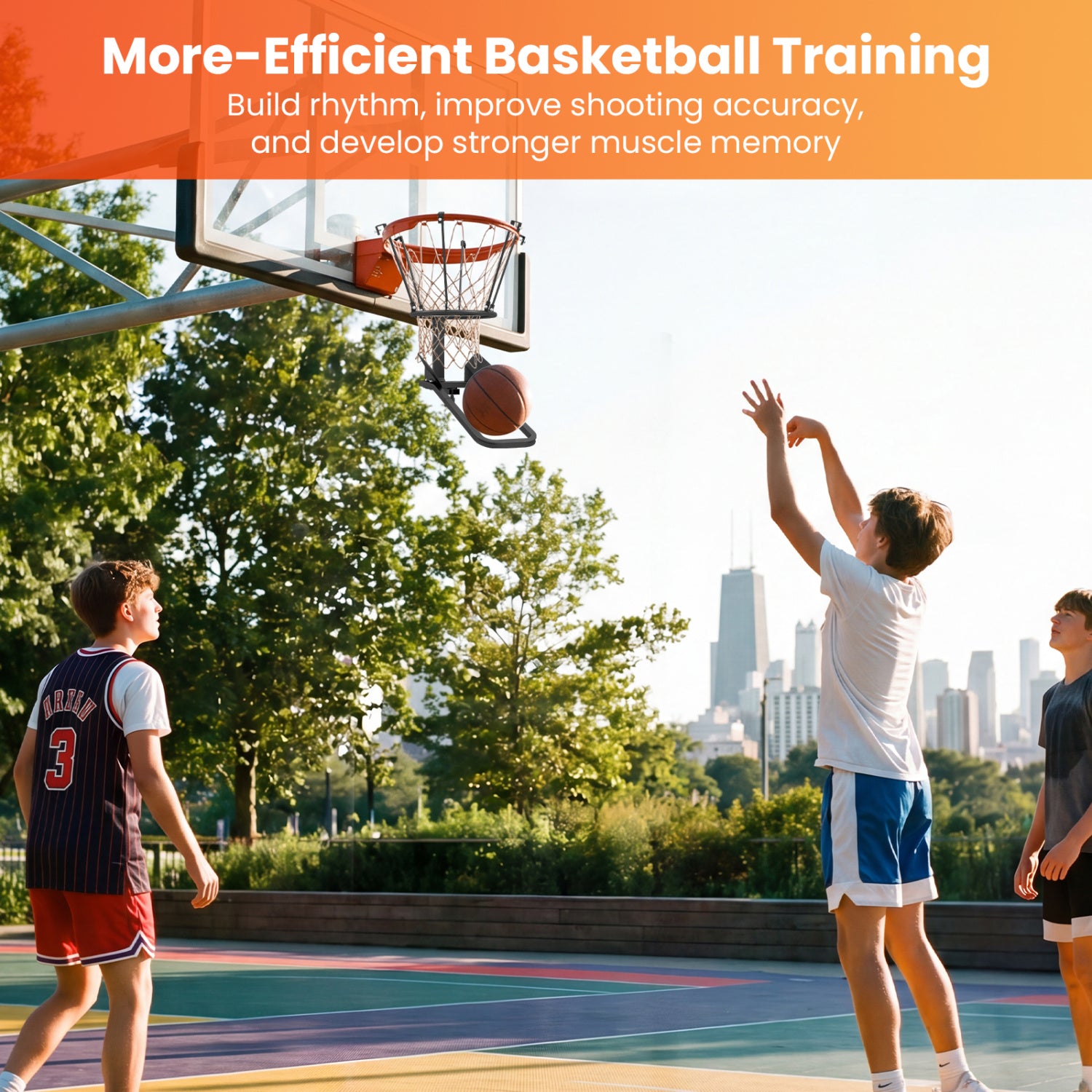 Heavy Duty Basketball Return, 6 Sturdy Hooks Sport Equipments at Gallery Canada
