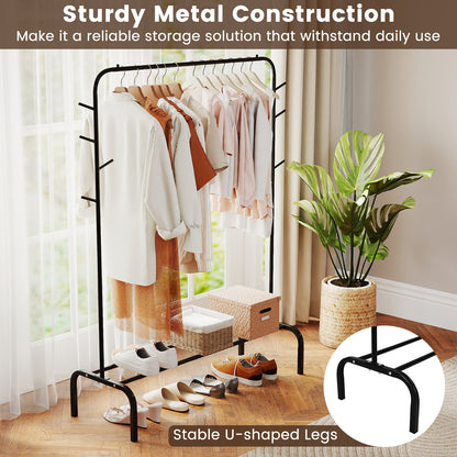 Heavy Duty Clothes Rack, 50-Inch Wide Metal Garment Wardrobe, Black Clothing & Closet Storage at Gallery Canada