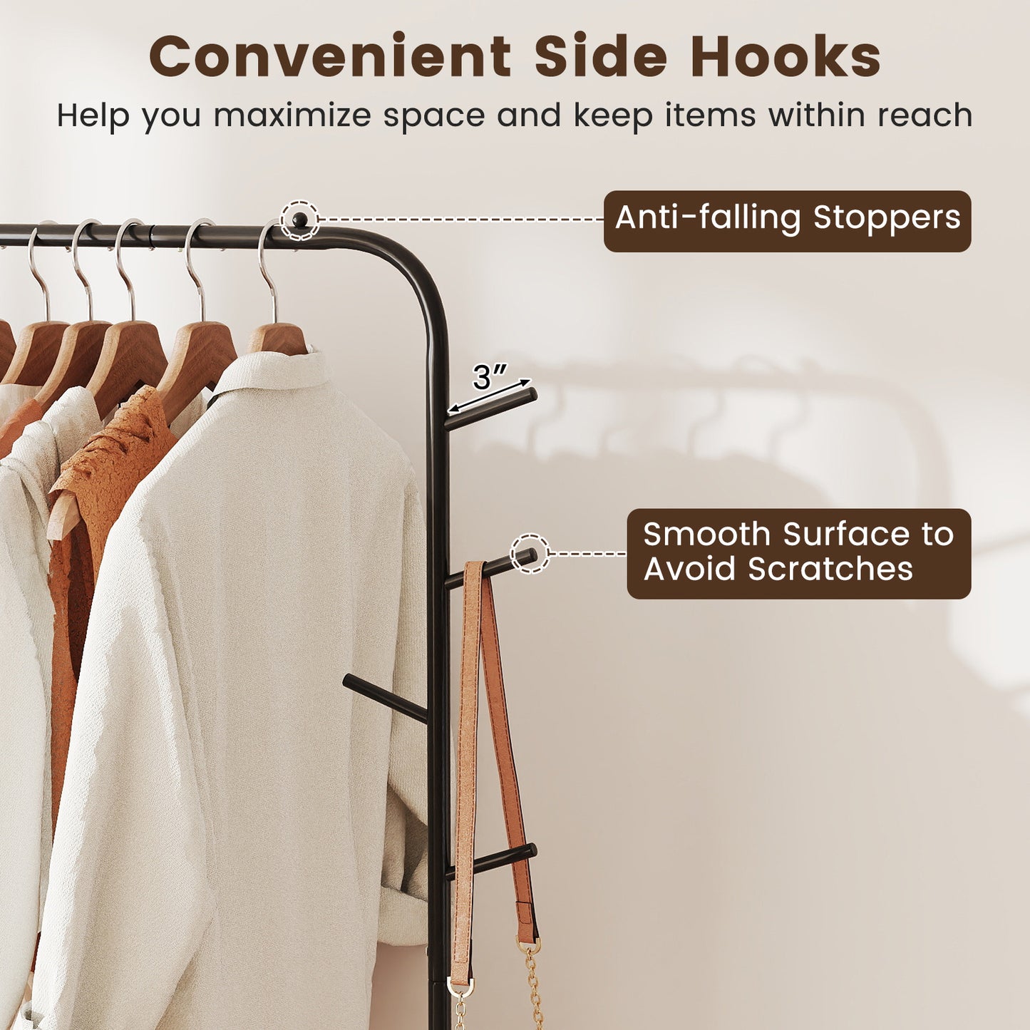 Heavy Duty Clothes Rack, 50-Inch Wide Metal Garment Wardrobe, Black Clothing & Closet Storage at Gallery Canada