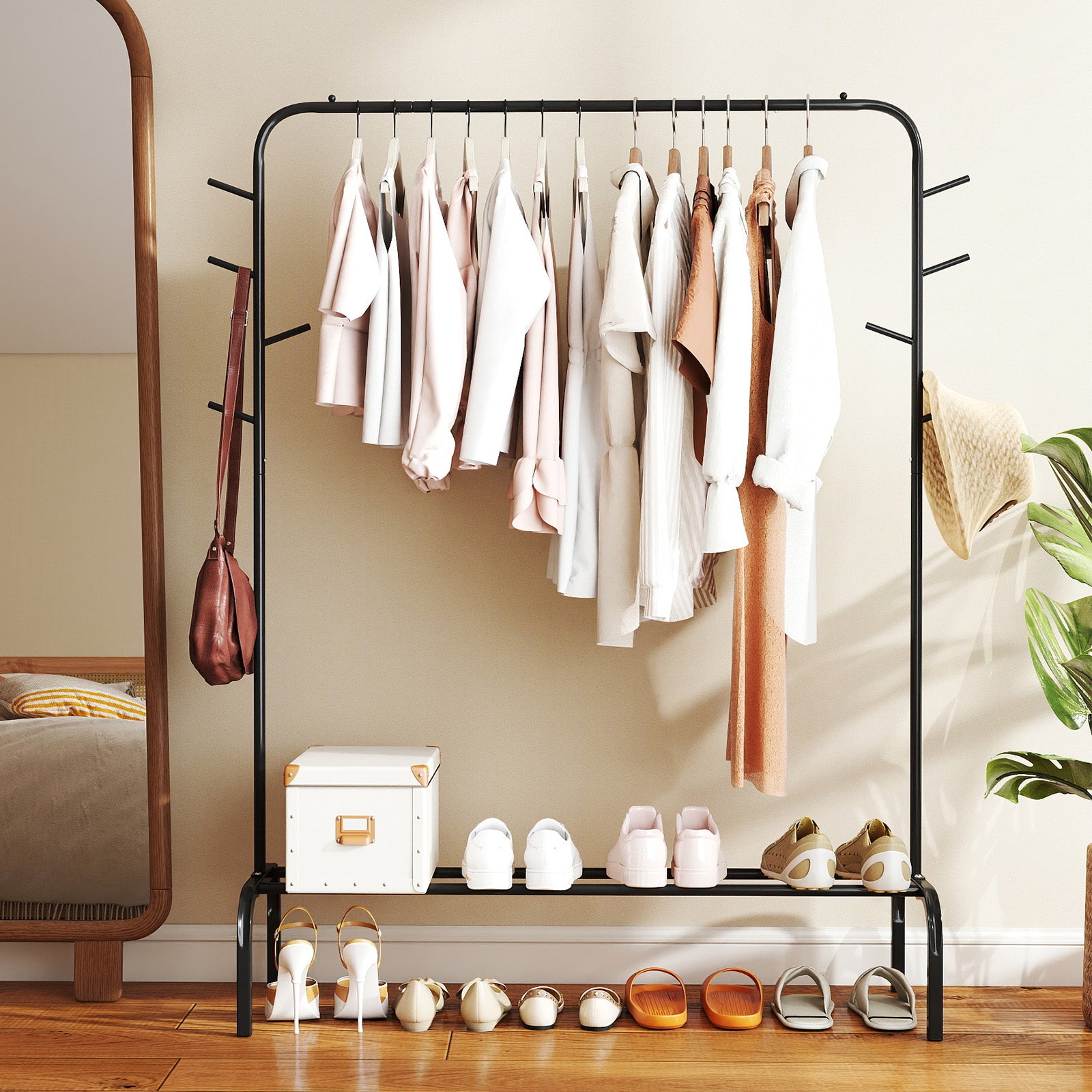Heavy Duty Clothes Rack, 50-Inch Wide Metal Garment Wardrobe, Black Clothing & Closet Storage at Gallery Canada