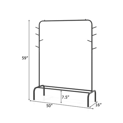 Heavy Duty Clothes Rack, 50-Inch Wide Metal Garment Wardrobe, Black Clothing & Closet Storage at Gallery Canada