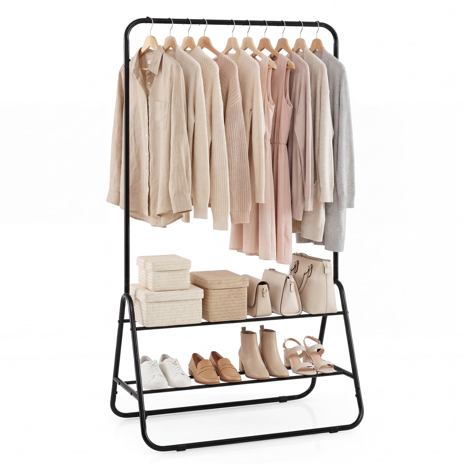 Heavy Duty Clothes Rack, Hanging Rod, Storage Shelves, Black Clothing & Closet Storage at Gallery Canada