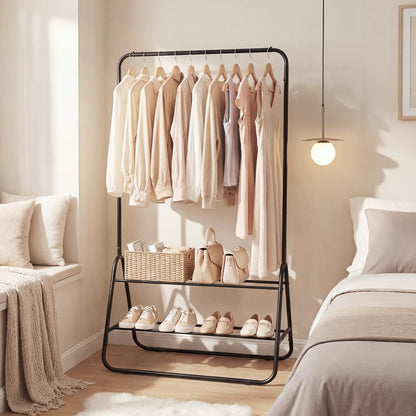 Heavy Duty Clothes Rack, Hanging Rod, Storage Shelves, Black Clothing & Closet Storage at Gallery Canada