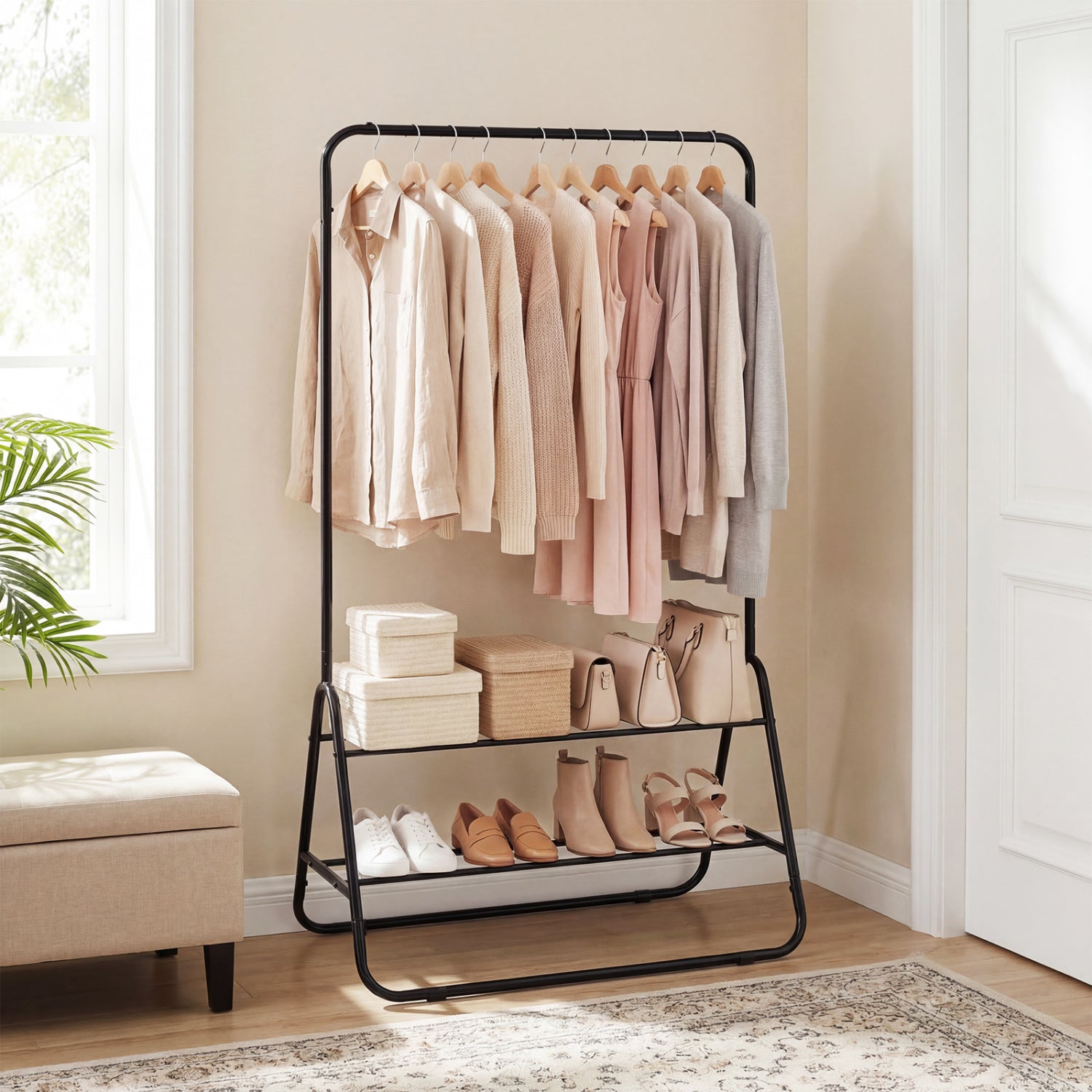 Heavy Duty Clothes Rack, Hanging Rod, Storage Shelves, Black Clothing & Closet Storage at Gallery Canada