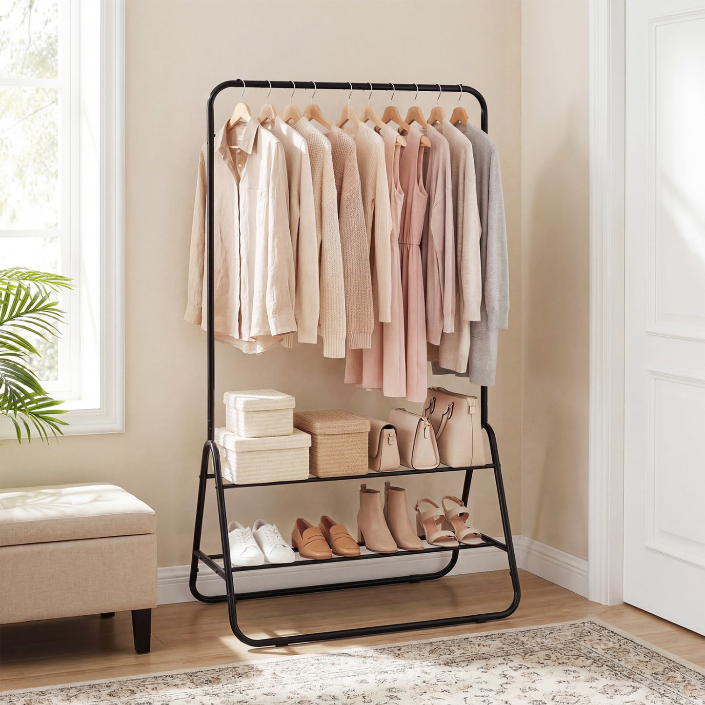 Heavy Duty Clothes Rack, Hanging Rod, Storage Shelves, Black Clothing & Closet Storage at Gallery Canada