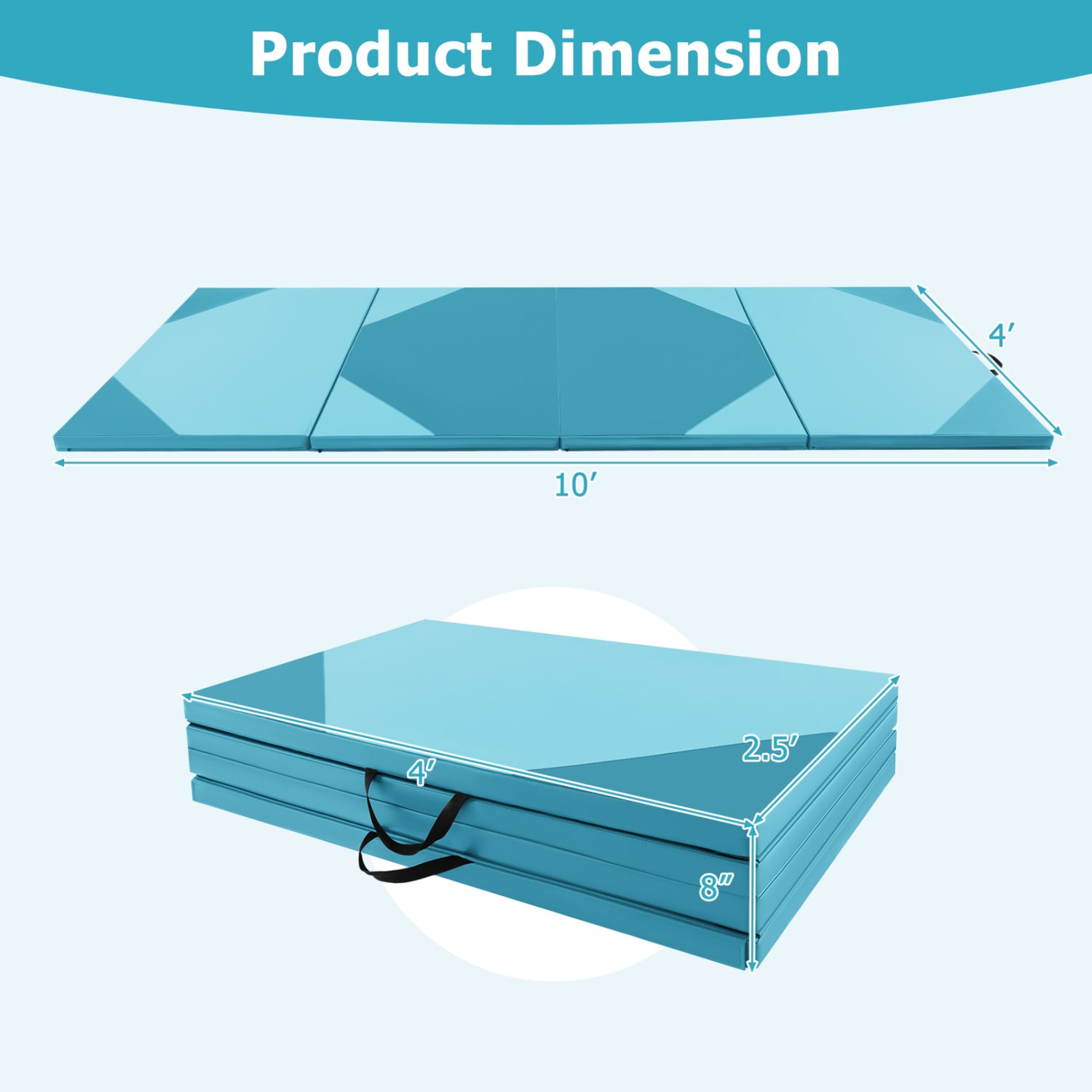 Heavy Duty Folding Exercise Mat, Blue Yoga & Gym Mats at Gallery Canada