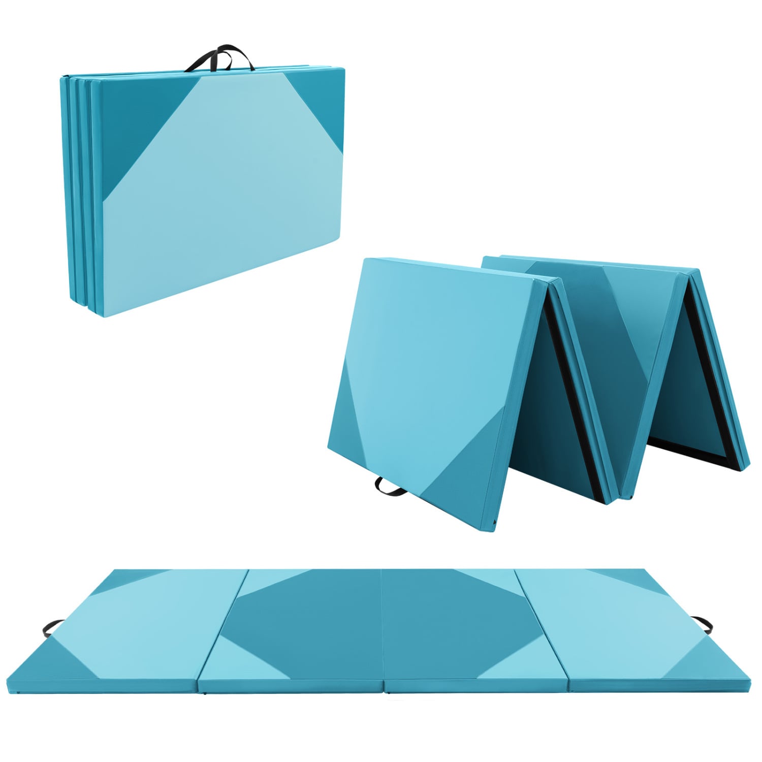Heavy Duty Folding Exercise Mat, Blue Yoga & Gym Mats Blue at Gallery Canada