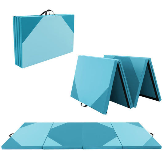 Heavy Duty Folding Exercise Mat, Blue Yoga & Gym Mats Blue at Gallery Canada