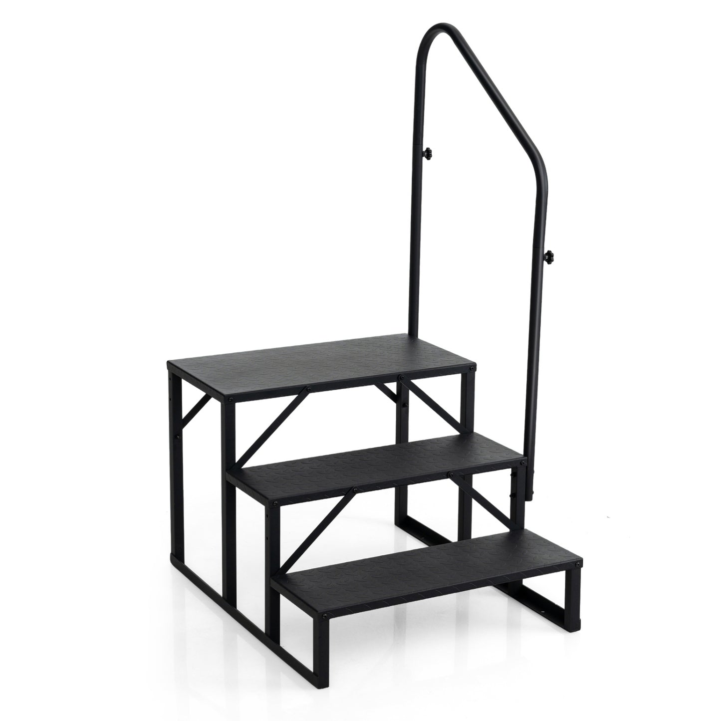 Heavy Duty Hot Tub Stair, Wide Anti-Slip Platform, Black Ladders Black at Gallery Canada