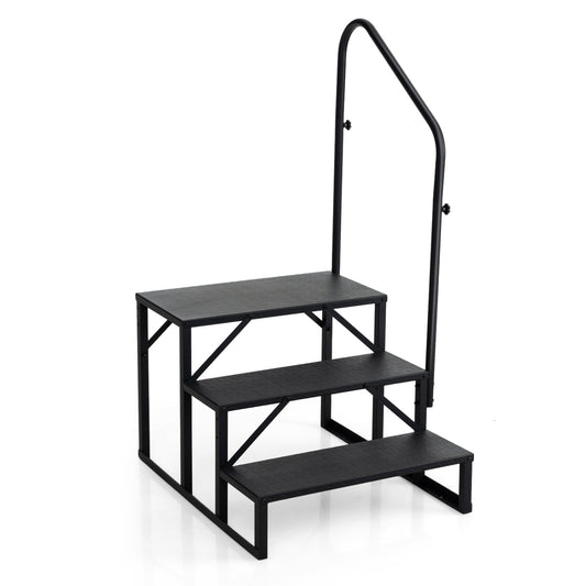 Heavy Duty Hot Tub Stair, Wide Anti-Slip Platform, Black Ladders Black at Gallery Canada
