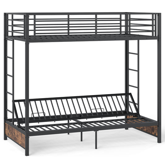 Heavy Duty Metal Bunk Bed Frame, Headboard, Footboard, Brown Bunk Bed Frame Rustic Brown at Gallery Canada