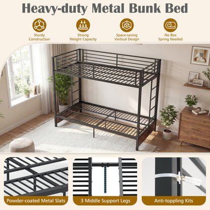 Heavy Duty Metal Bunk Bed Frame, Headboard, Footboard, Brown Bunk Bed Frame at Gallery Canada