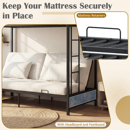 Heavy Duty Metal Bunk Bed Frame, Headboard, Footboard, Brown Bunk Bed Frame at Gallery Canada