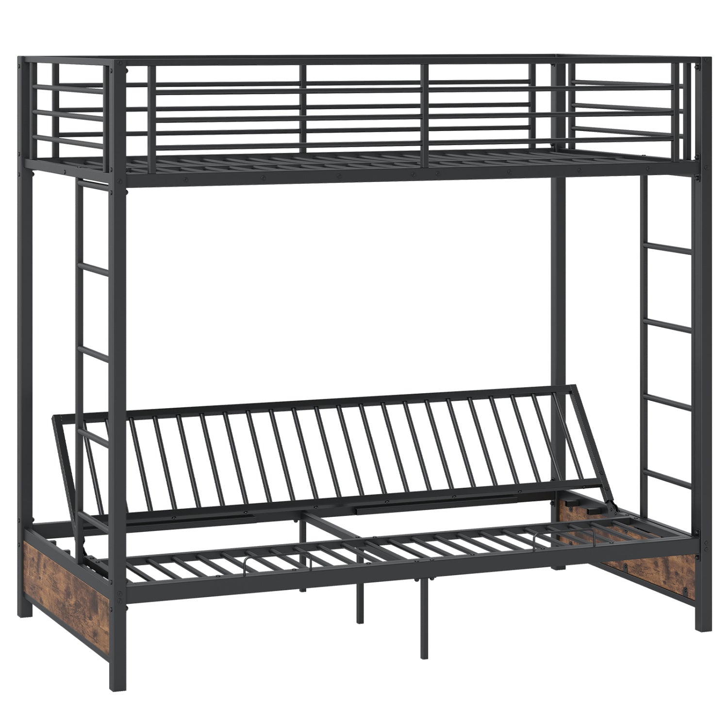 Heavy Duty Metal Bunk Bed Frame, Headboard, Footboard, Brown Bunk Bed Frame Rustic Brown at Gallery Canada
