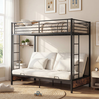 Heavy Duty Metal Bunk Bed Frame, Headboard, Footboard, Brown Bunk Bed Frame at Gallery Canada