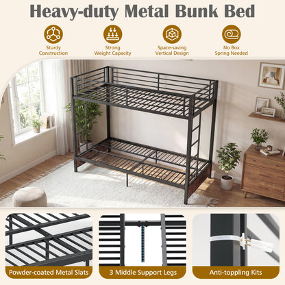 Heavy Duty Metal Bunk Bed Frame, Headboard, Footboard, Brown Bunk Bed Frame at Gallery Canada