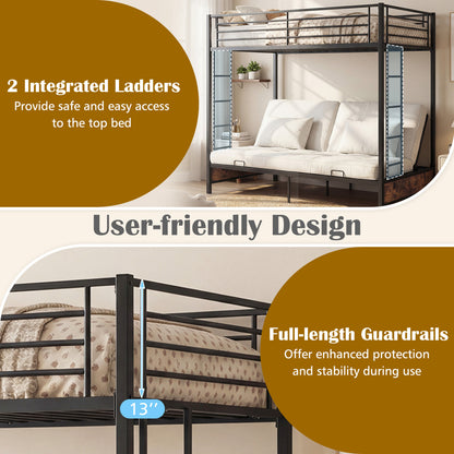 Heavy Duty Metal Bunk Bed Frame, Headboard, Footboard, Brown Bunk Bed Frame at Gallery Canada