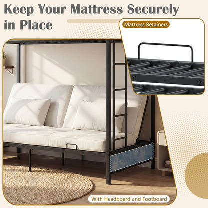 Heavy Duty Metal Bunk Bed Frame, Headboard, Footboard, Brown Bunk Bed Frame at Gallery Canada