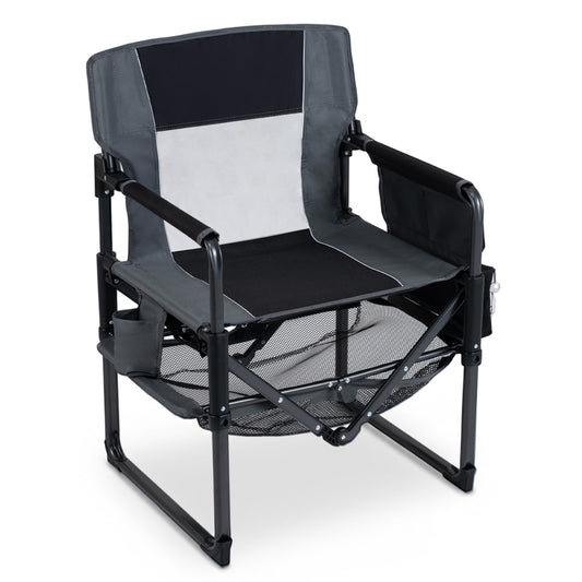 Heavy Duty Outdoor Camping Chair with Cup Holder, Black Camping Furniture Black at Gallery Canada