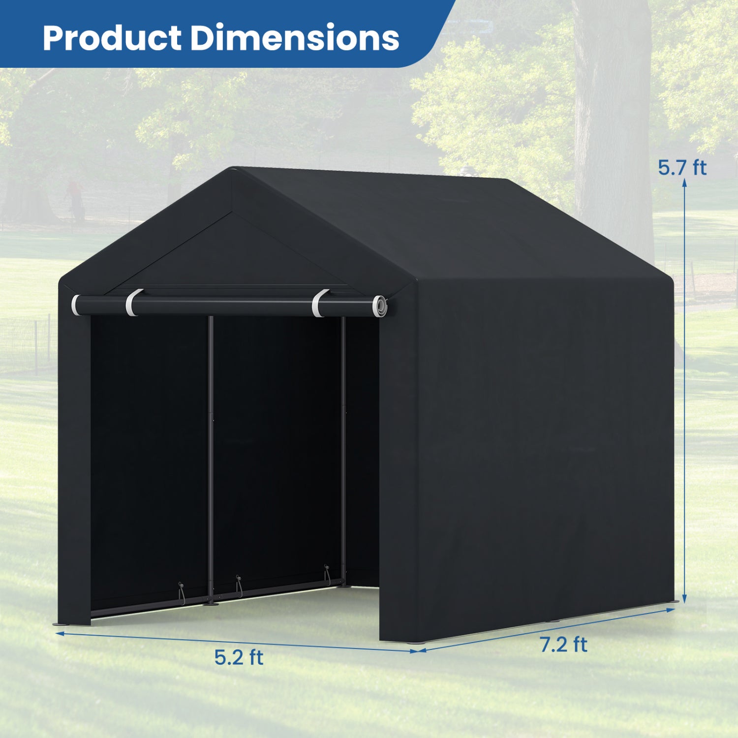Heavy-Duty Portable Storage Shed with Roll-up Zipper Door-L Sheds & Outdoor Storage at Gallery Canada