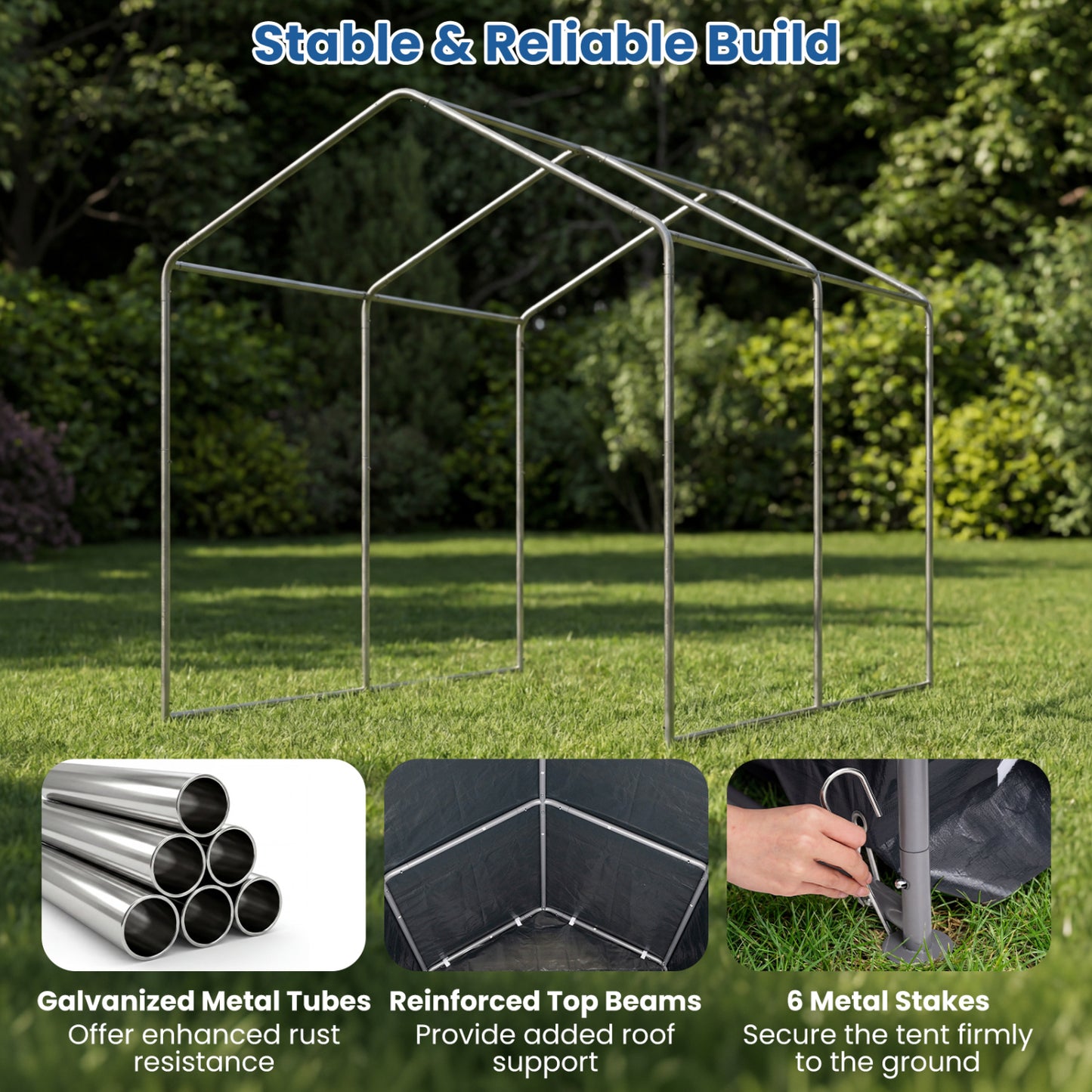 Heavy-Duty Portable Storage Shed with Roll-up Zipper Door-L Sheds & Outdoor Storage at Gallery Canada