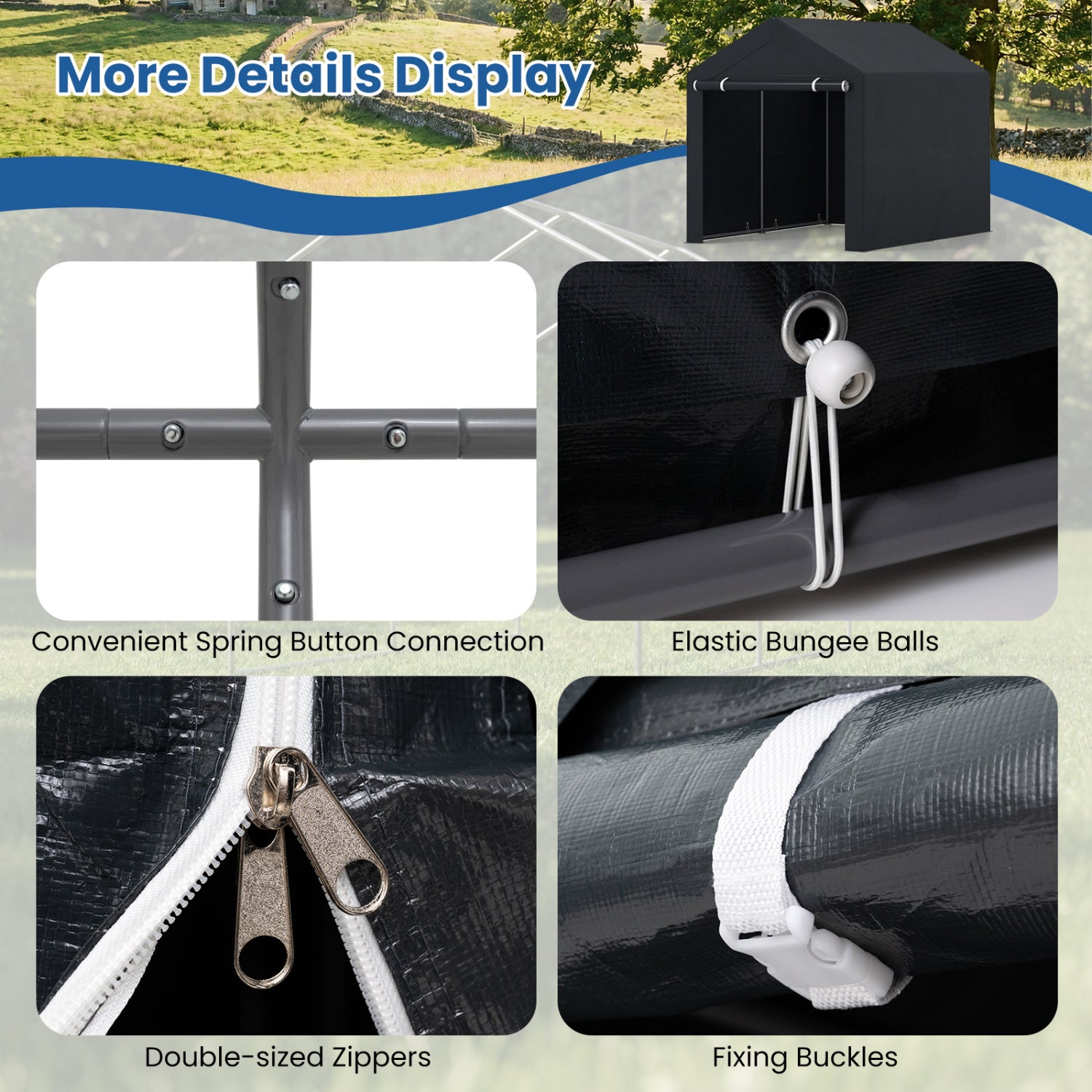 Heavy-Duty Portable Storage Shed with Roll-up Zipper Door-L Sheds & Outdoor Storage at Gallery Canada