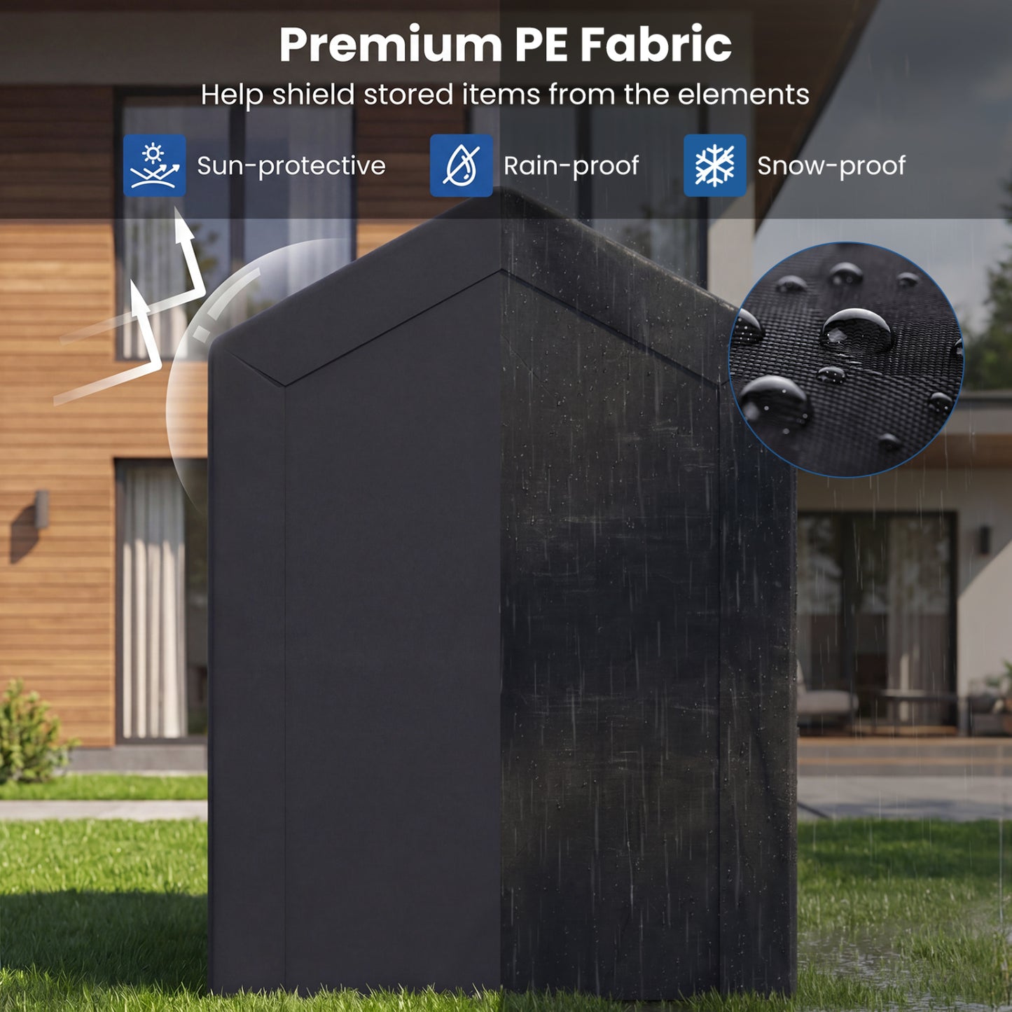 Heavy-Duty Portable Storage Shed with Roll-up Zipper Door-M Sheds & Outdoor Storage at Gallery Canada