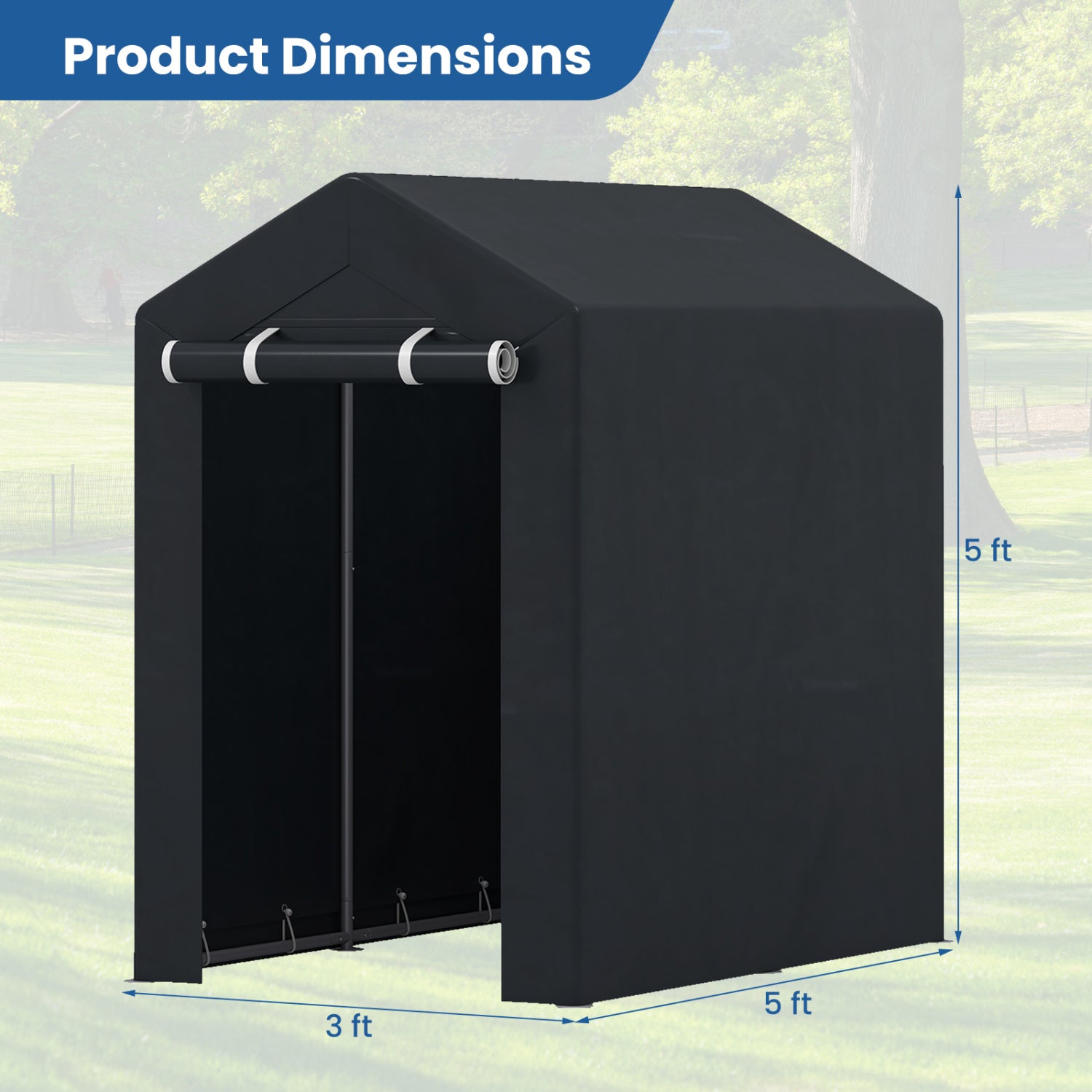 Heavy-Duty Portable Storage Shed with Roll-up Zipper Door-S Sheds & Outdoor Storage at Gallery Canada