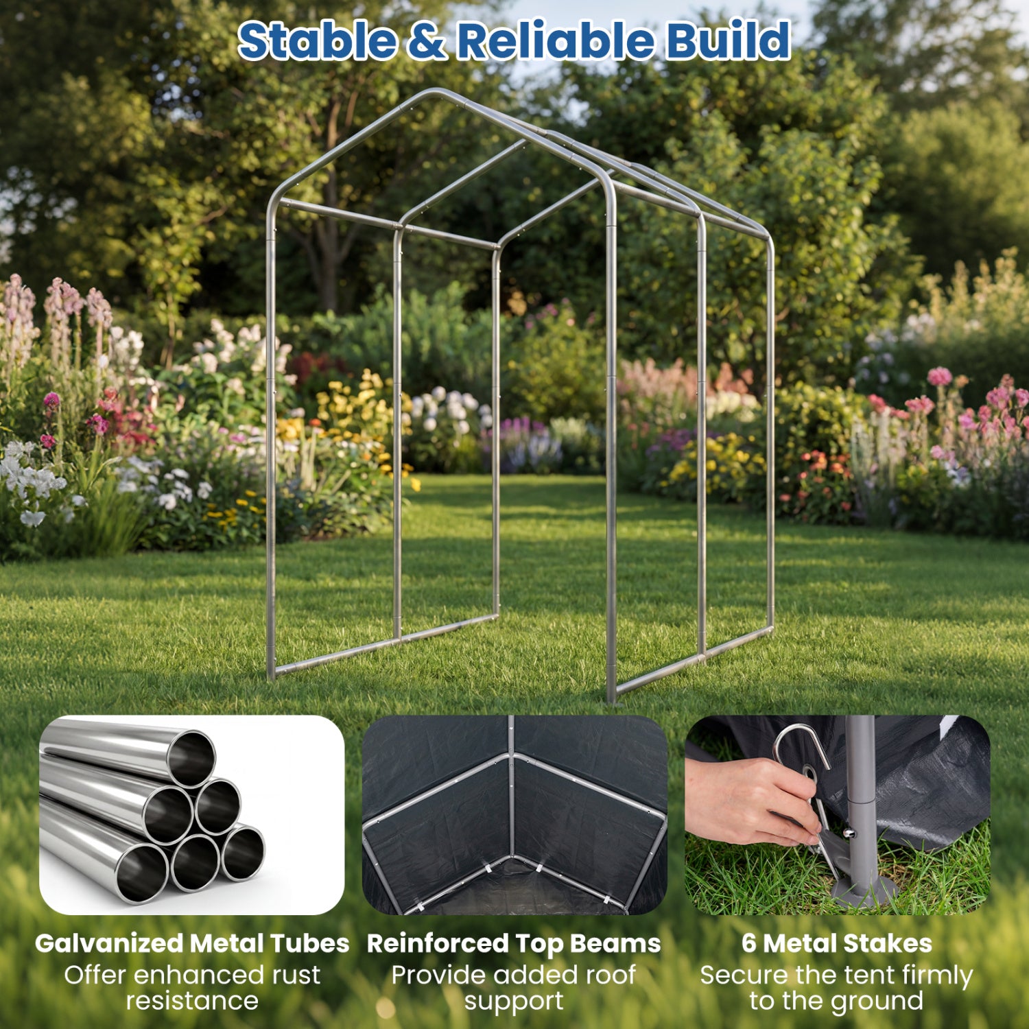 Heavy-Duty Portable Storage Shed with Roll-up Zipper Door-S Sheds & Outdoor Storage at Gallery Canada