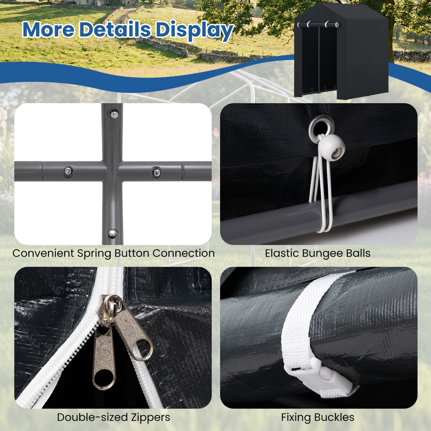 Heavy-Duty Portable Storage Shed with Roll-up Zipper Door-S Sheds & Outdoor Storage at Gallery Canada