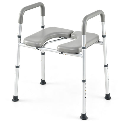 Heavy-duty 400 LBS Raised Toilet Seat with Non-slip Handles