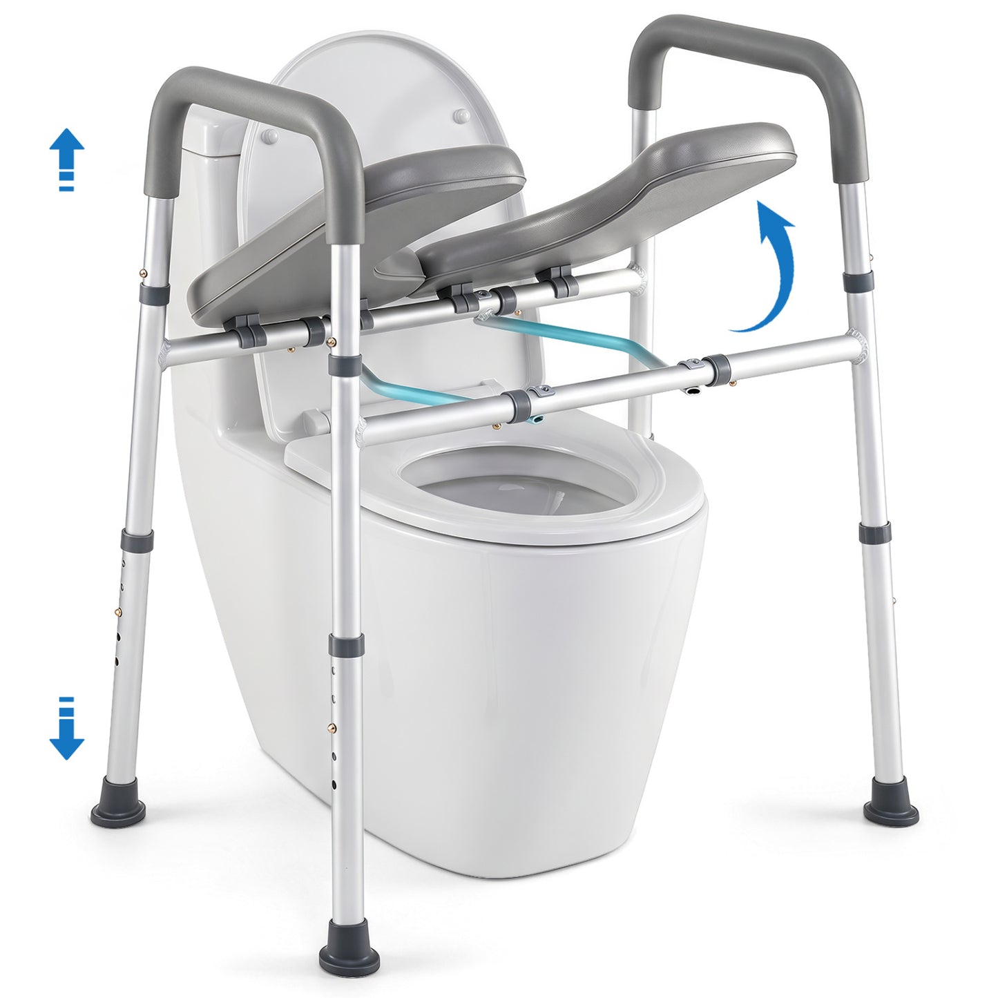 Heavy-duty 400 LBS Raised Toilet Seat with Non-slip Handles