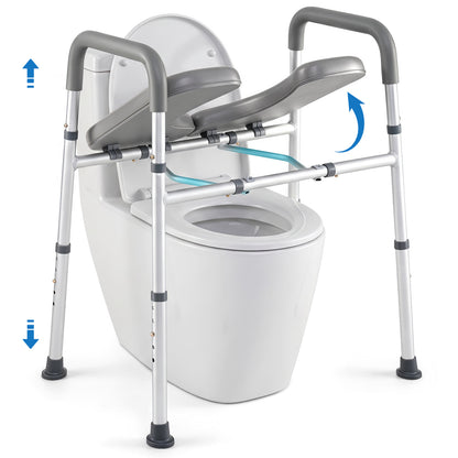 Heavy-duty 400 LBS Raised Toilet Seat with Non-slip Handles