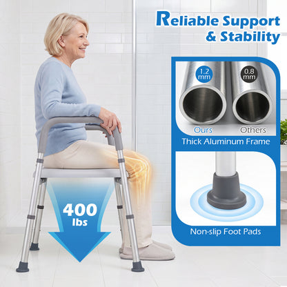 Heavy-duty 400 LBS Raised Toilet Seat with Non-slip Handles